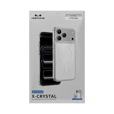 Чехол накладка iPhone 17 Pro Max/18 Pro Max KEEPHONE X-CRYSTAL Magsafe прозрачный оптом по низким ценам!