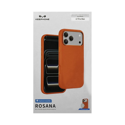 Чехол накладка iPhone 17 Pro Max KEEPHONE ROSANA Magsafe оранжевый оптом по низким ценам!