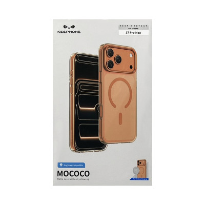 Чехол накладка iPhone 17 Pro Max KEEPHONE MOCOCO Magsafe оранжевый оптом по низким ценам!