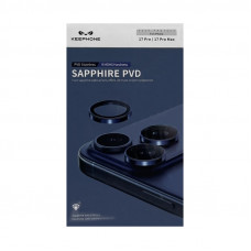 Защитное стекло на камеру KEEPHONE SAPPHIRE PVD iPhone 17Pro/17 Pro Max темно-синий