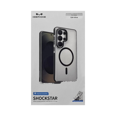 Чехол накладка Samsung S26 ULTRA KEEPHONE SHOCKSTAR Magsafe черный оптом по низким ценам!