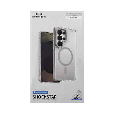 Чехол накладка Samsung S26 ULTRA KEEPHONE SHOCKSTAR Magsafe серый оптом по низким ценам!