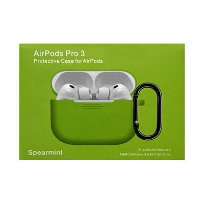 Чехол AirPods Pro 3 вид2 с карабином зеленый оптом по низким ценам!
