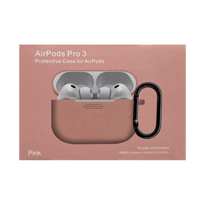 Чехол AirPods Pro 3 вид2 с карабином розовый оптом по низким ценам!