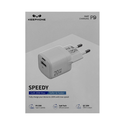 СЗУ Блок Keephone SPEEDY GAN20W USB+C оптом по низким ценам!