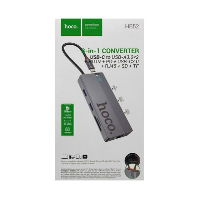 Переходник Type-C Hoco HB52 8v1 оптом по низким ценам!