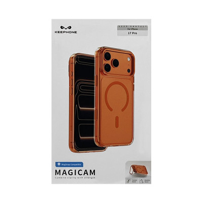 Чехол накладка iPhone 17 Pro KEEPHONE MAGICAM оранжевый оптом по низким ценам!