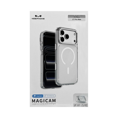Чехол накладка iPhone 17 Pro Max KEEPHONE MAGICAM прозрачнный оптом по низким ценам!