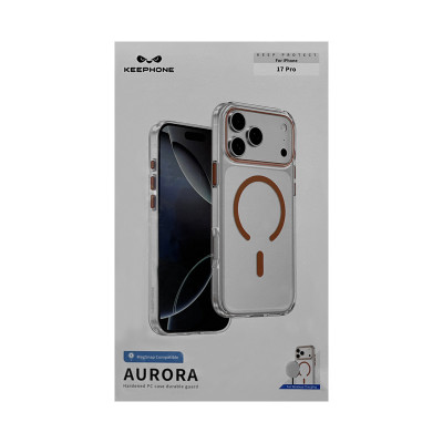Чехол накладка iPhone 17 Pro KEEPHONE AURORA оранжевая оптом по низким ценам!