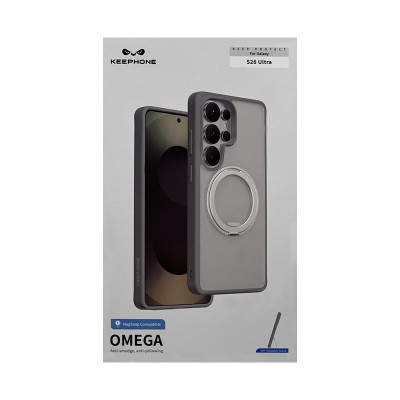Чехол накладка Samsung S26 ULTRA KEEPHONE OMEGA серый Magsafe оптом по низким ценам!