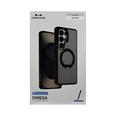 Чехол накладка Samsung S26 ULTRA KEEPHONE OMEGA черный Magsafe оптом по низким ценам!