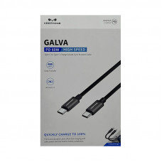 Кабель Type-C на Type-C Keephone GALVA черный