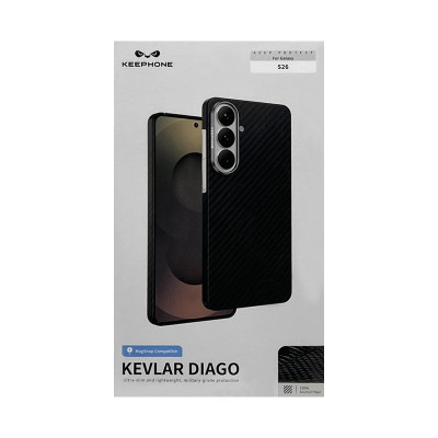 Чехол накладка Samsung S26 KEEPHONE KEVLAR DIAGO Magsafe черный оптом по низким ценам!