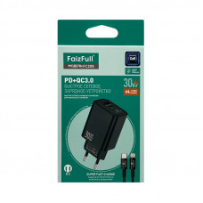 СЗУ Блок FaizFull FC208 PD30W + кабельType-C Lightning 1m черный