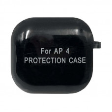 Чехол Silicone Case AirPods 4 с карабином черный