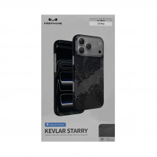 Чехол накладка iPhone 17 Pro KEEPHONE KEVLAR STARRY черно-серый