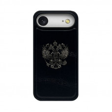 Чехол накладка iPhone 17 AIR  под кожу с гербом