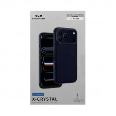 Чехол накладка iPhone 17 Pro Max KEEPHONE X-CRYSTAL синий Slim