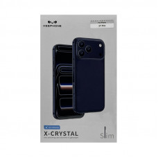 Чехол накладка iPhone 17 Pro KEEPHONE X-CRYSTAL SLIM синий