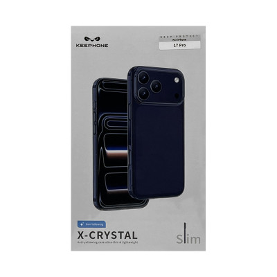 Чехол накладка iPhone 17 Pro KEEPHONE X-CRYSTAL SLIM синий оптом по низким ценам!