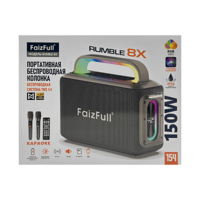 Колонка беспроводная FaizFull ROAMBEAT 8 150W с 2-мя микрофонами оптом по низким ценам!