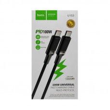 Кабель Type-C на Type-C Hoco U153 100W 1.2m черный