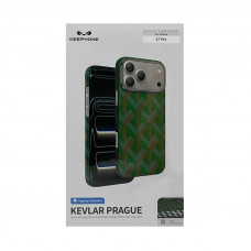 Чехол накладка iPhone 17 Pro KEEPHONE KEVLAR PRAGUE зеленый