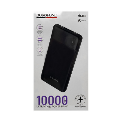 Внешний аккумулятор Borofone 10000 BJ88 черный оптом по низким ценам!