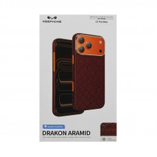 Чехол накладка iPhone 17 Pro Max KEEPHONE KEVLAR DRAKON ARAMID оранжевый