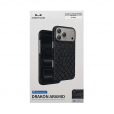 Чехол накладка iPhone 17 Pro KEEPHONE KEVLAR DRAKON ARAMID черный
