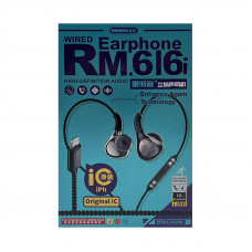 Наушники iPhone Lightning Remax RM-616i черный прямой