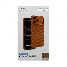 Чехол накладка iPhone 17 Pro KEEPHONE KEVLAR DIAGO оранжевый