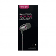 Наушники MP3 Celebrat C3 СЕРО-РОЗОВЫЙ