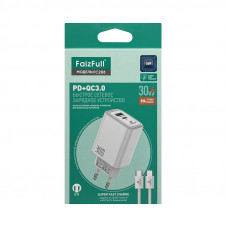 СЗУ Блок FaizFull FC208 PD30W + кабель Type-C Type-C белый