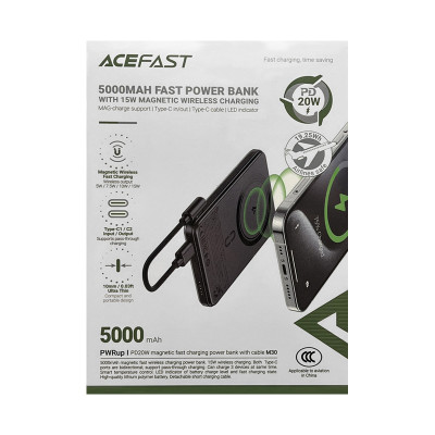 Внешний аккумулятор ACEFAST 5000 PD-20 M30 Magsafe черный оптом по низким ценам!