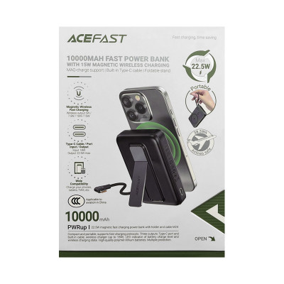 Внешний аккумулятор ACEFAST 10000 PD-22,5W M24 Magsafe с подставкой серый оптом по низким ценам!