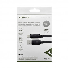 Кабель Lightning Acefast C16-06 2.4A 2M черный