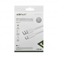 Кабель Type-C Acefast C18-04 3A белый