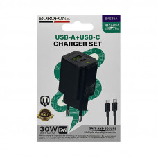 СЗУ Блок Borofone BAS85A 30W GAN + кабель Type-C Type-C