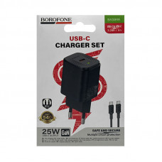 СЗУ Блок Borofone BAS84A 25W GAN + кабель Type-C Type-C