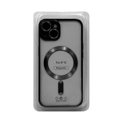 Чехол накладка iPhone 13 Magsafe цветным кантом и защитой камеры оптом по низким ценам!