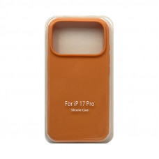 Чехол накладка Silicone Case (без лого) iPhone 17 Pro персиковый