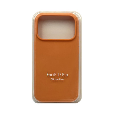 Чехол накладка Silicone Case (без лого) iPhone 17 Pro персиковый оптом по низким ценам!
