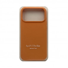 Чехол накладка Silicone Case (без лого) iPhone 17 Pro Max персиковый