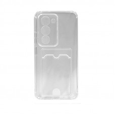 Чехол накладка Xiaomi Redmi 15 5G(171) прозрачный с визитницей