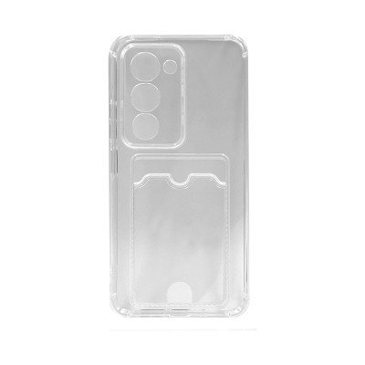 Чехол накладка Xiaomi Redmi 15 5G(171) прозрачный с визитницей оптом по низким ценам!
