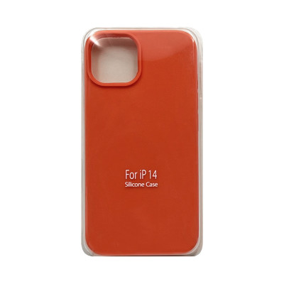 Чехол накладка Silicone Case (без лого) iPhone 14 оранжевый оптом по низким ценам!