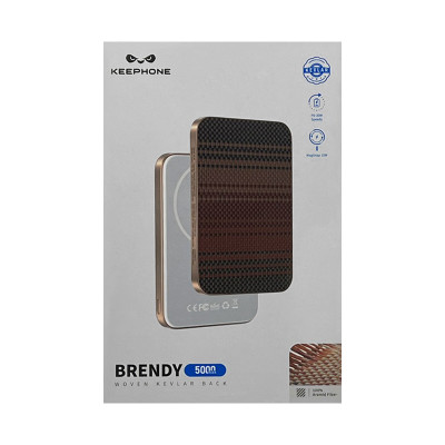 Внешний аккумулятор KEEPHONE BRENDY 5000 Magsafe коричневый узор оптом по низким ценам!