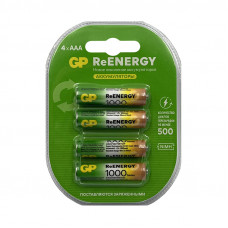 Батарейки аккумуляторные GP ReENERGY 1000 AAA 4BL (цена за 4шт)