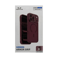 Чехол накладка iPhone 17 Pro /18 Pro KEEPHONE ARMOR GRIP бордо
